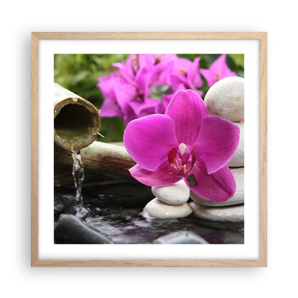 Affiche dans un chêne clair - Poster - Tu te reposes déjà - 50x50 cm