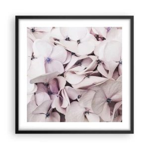 Affiche dans un cadre noir - Poster - Dans un flot de fleurs - 50x50 cm