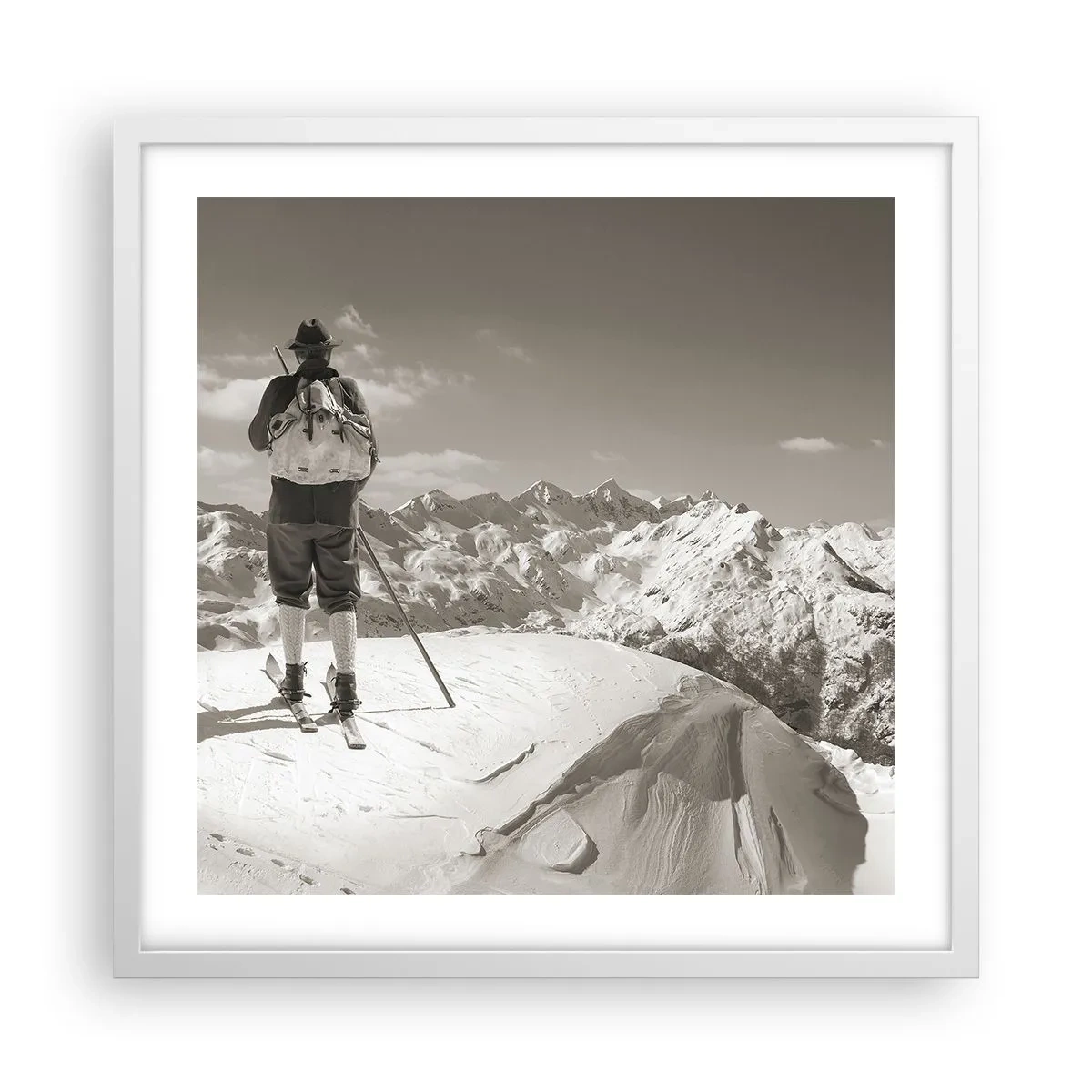 Affiche dans un cadre blanc - Poster - Toutes les mêmes ces montagnes - 50x50 cm