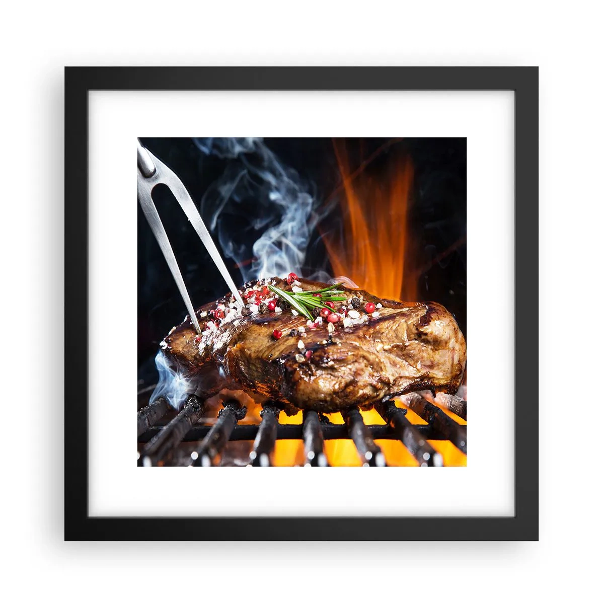 Affiche dans un cadre noir - Poster - Juteux et parfumé - 30x30 cm