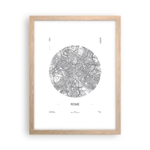 Affiche dans un chêne clair - Poster - Anatomie de Rome - 30x40 cm