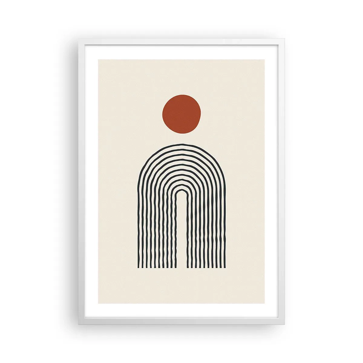 Affiche dans un cadre blanc - Poster - Le magnétisme des formes et des couleurs - 50x70 cm