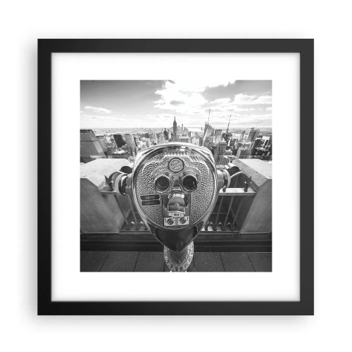 Affiche dans un cadre noir - Poster - Ville sur les villes - 30x30 cm
