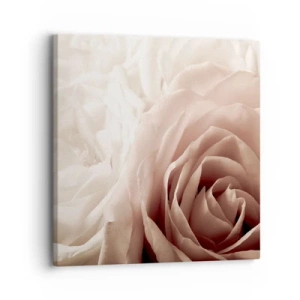 Impression sur toile - Image sur toile - Au coeur d'ue la rose - 30x30 cm