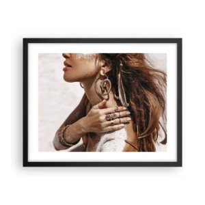Affiche dans un cadre noir - Poster - Reine des plages sauvages - 50x40 cm