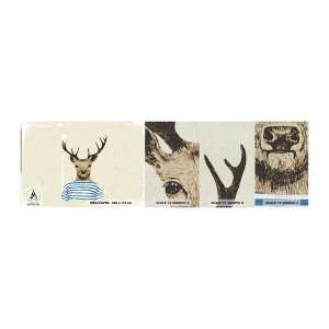 Échantillon de Papier Peint Premium Canvas - Parce que j'aime les chemises rayées - Abstraction, Cerf, Morceau - 100x30 cm