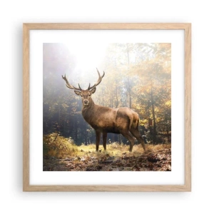 Affiche dans un chêne clair - Poster - Toute sa majesté - 40x40 cm