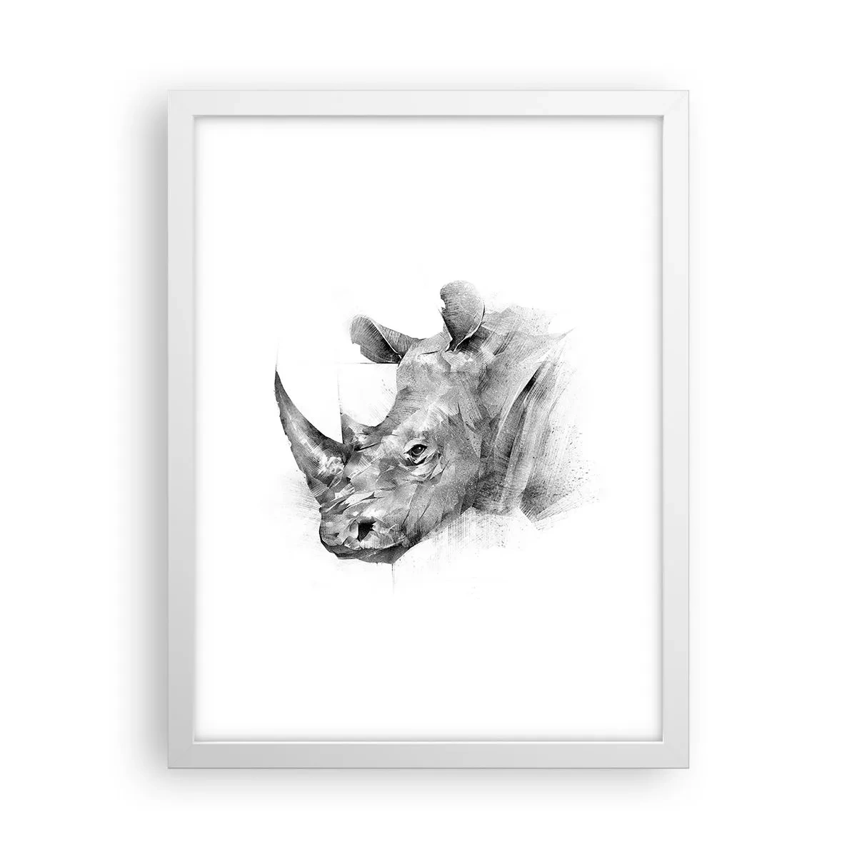 Affiche dans un cadre blanc - Poster - Potrait africain - 30x40 cm