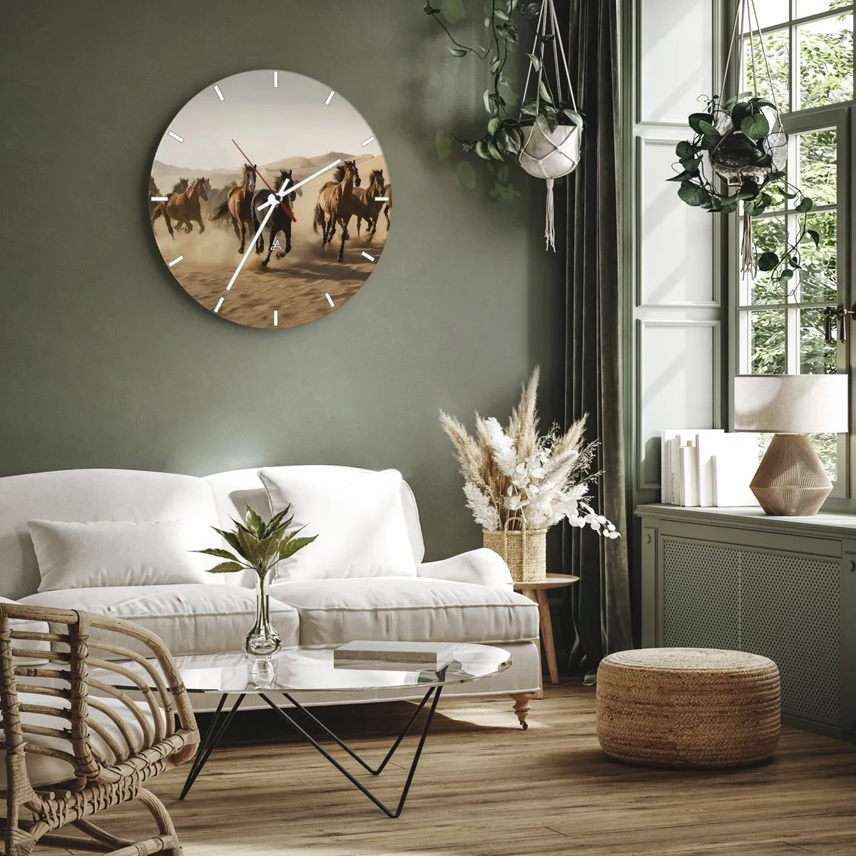 Horloge murale - Pendule murale - Libre comme le vent - 40x40 cm