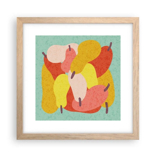 Affiche dans un chêne clair - Poster - Essayez le soleil d'été - 30x30 cm