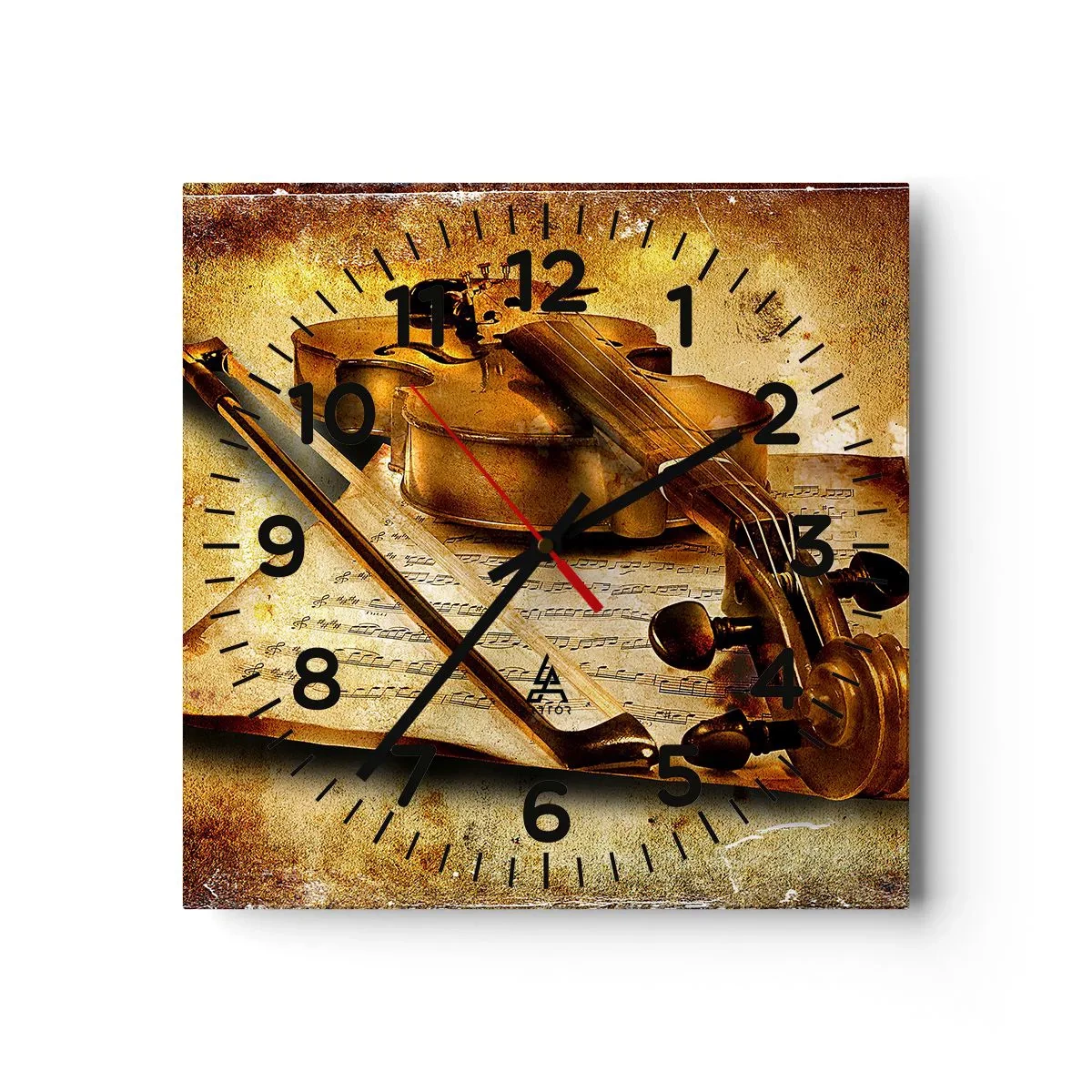 Horloge murale - Pendule murale - Besoin immédiat d'un virtuose - 40x40 cm