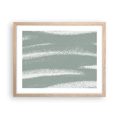 Affiche dans un chêne clair - Poster - Abstraction dans un climat hivernal - 50x40 cm