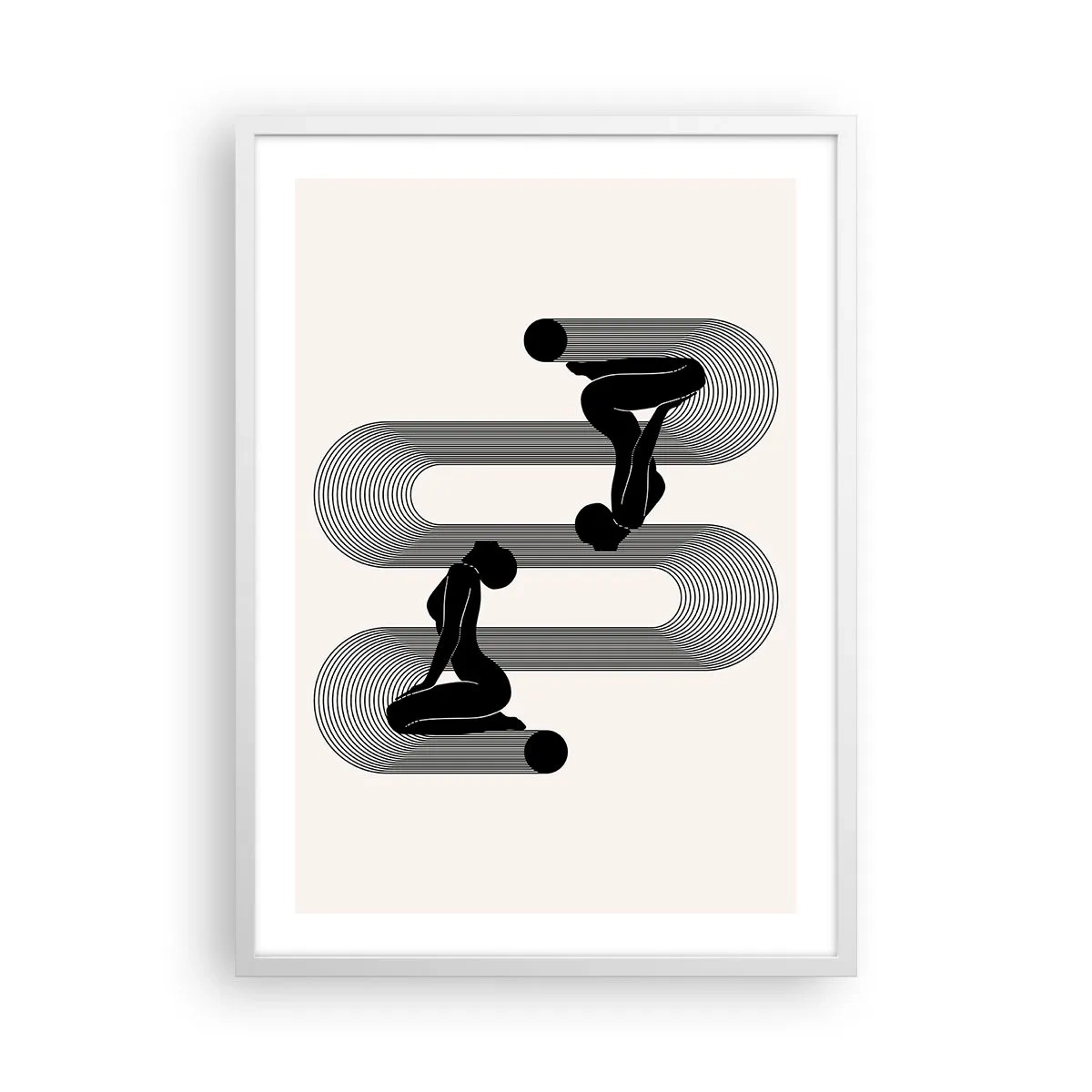 Affiche dans un cadre blanc - Poster - Symétrie sensuelle - 50x70 cm