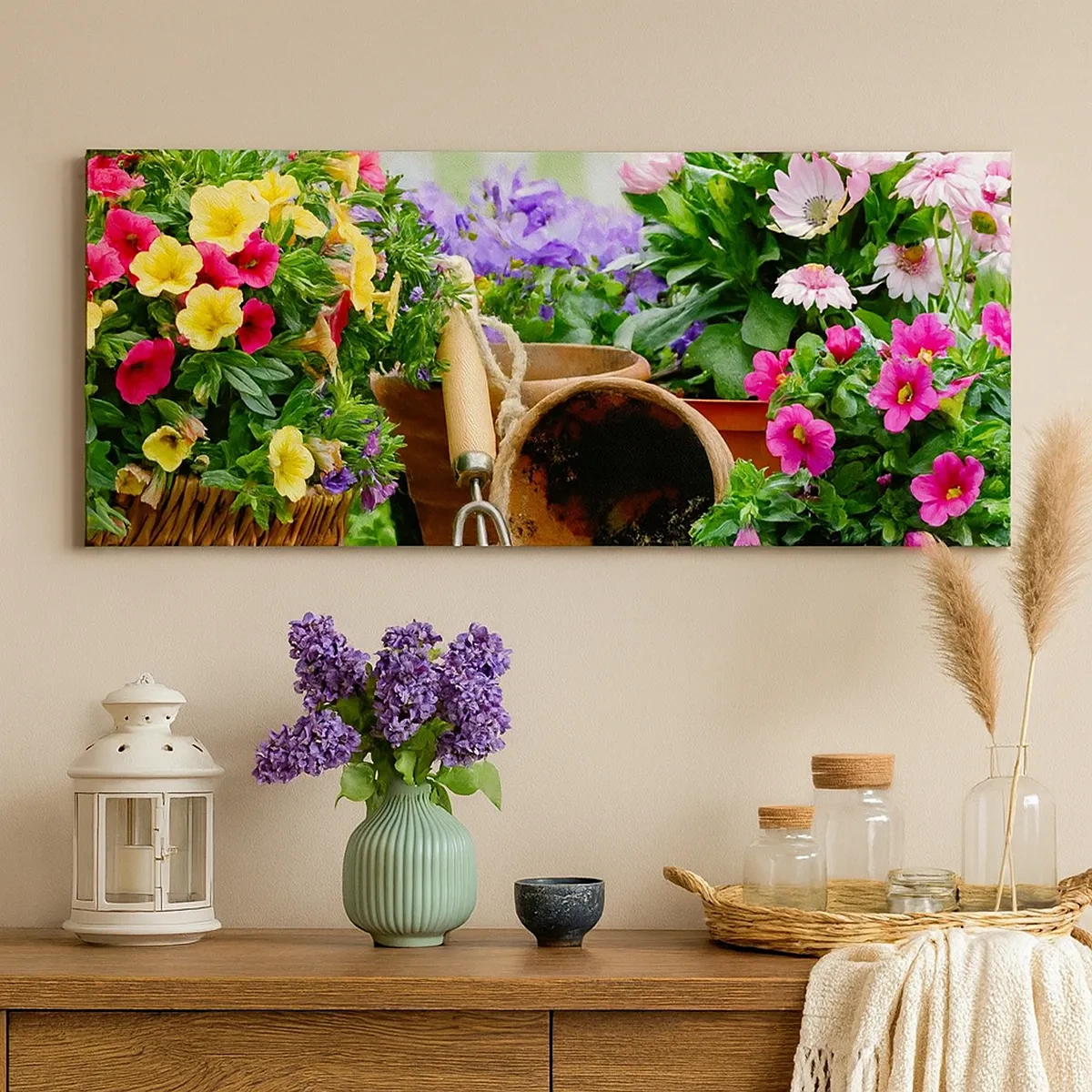 Impression sur toile - Image sur toile - Le jardin de Zosia - 30x30 cm