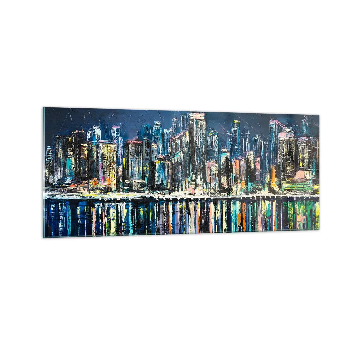 Impression sur verre - Image sur verre - Cascade de lumières - 100x40 cm