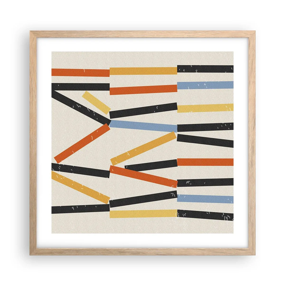 Affiche dans un chêne clair - Poster - Composition de niveaux - 50x50 cm