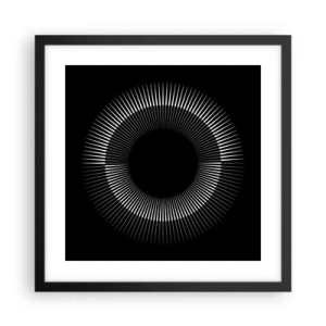 Affiche dans un cadre noir - Poster - Soleil noir - 40x40 cm