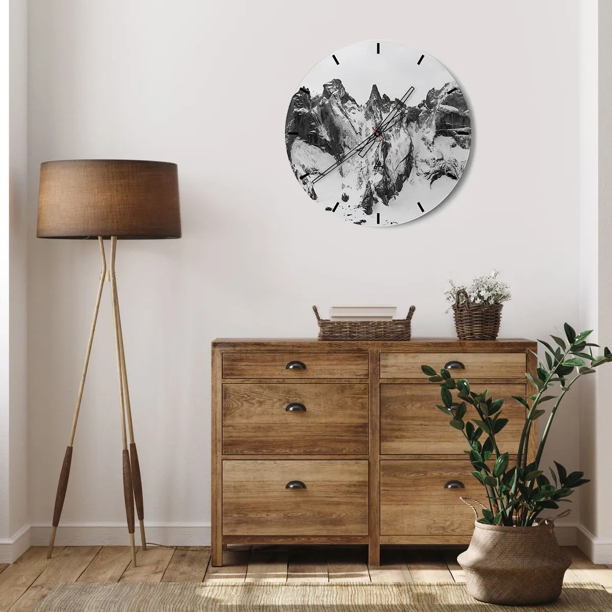 Horloge murale - Pendule murale - Crête dangereuse de granit - 40x40 cm