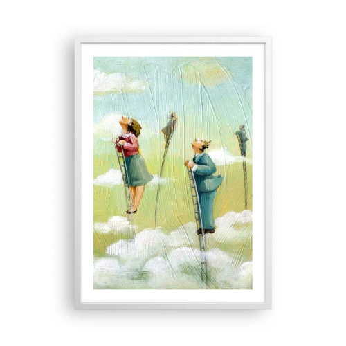 Affiche dans un cadre blanc - Poster - Derrière ton rêve - 50x70 cm