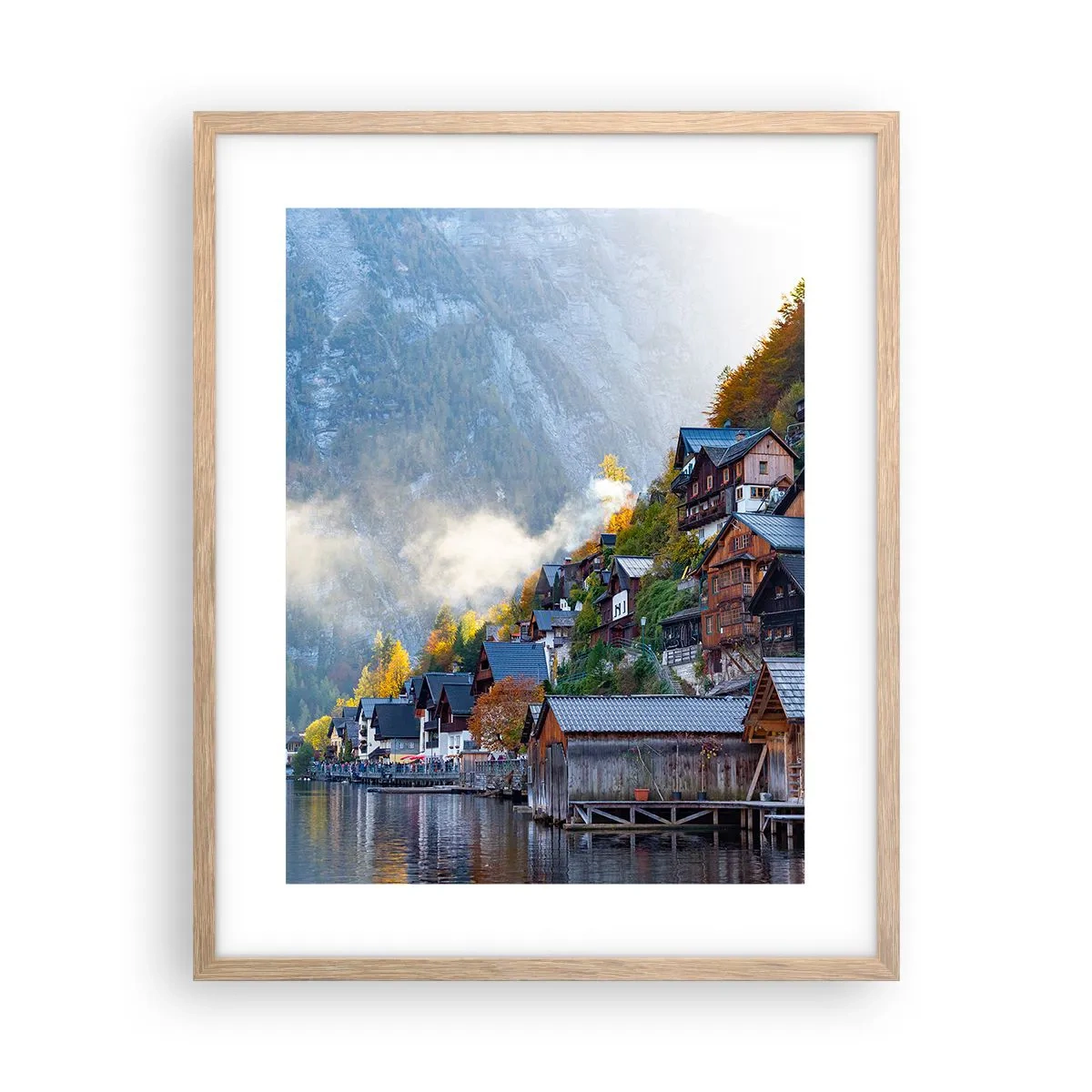 Affiche dans un chêne clair - Poster - Ambiance alpine - 40x50 cm