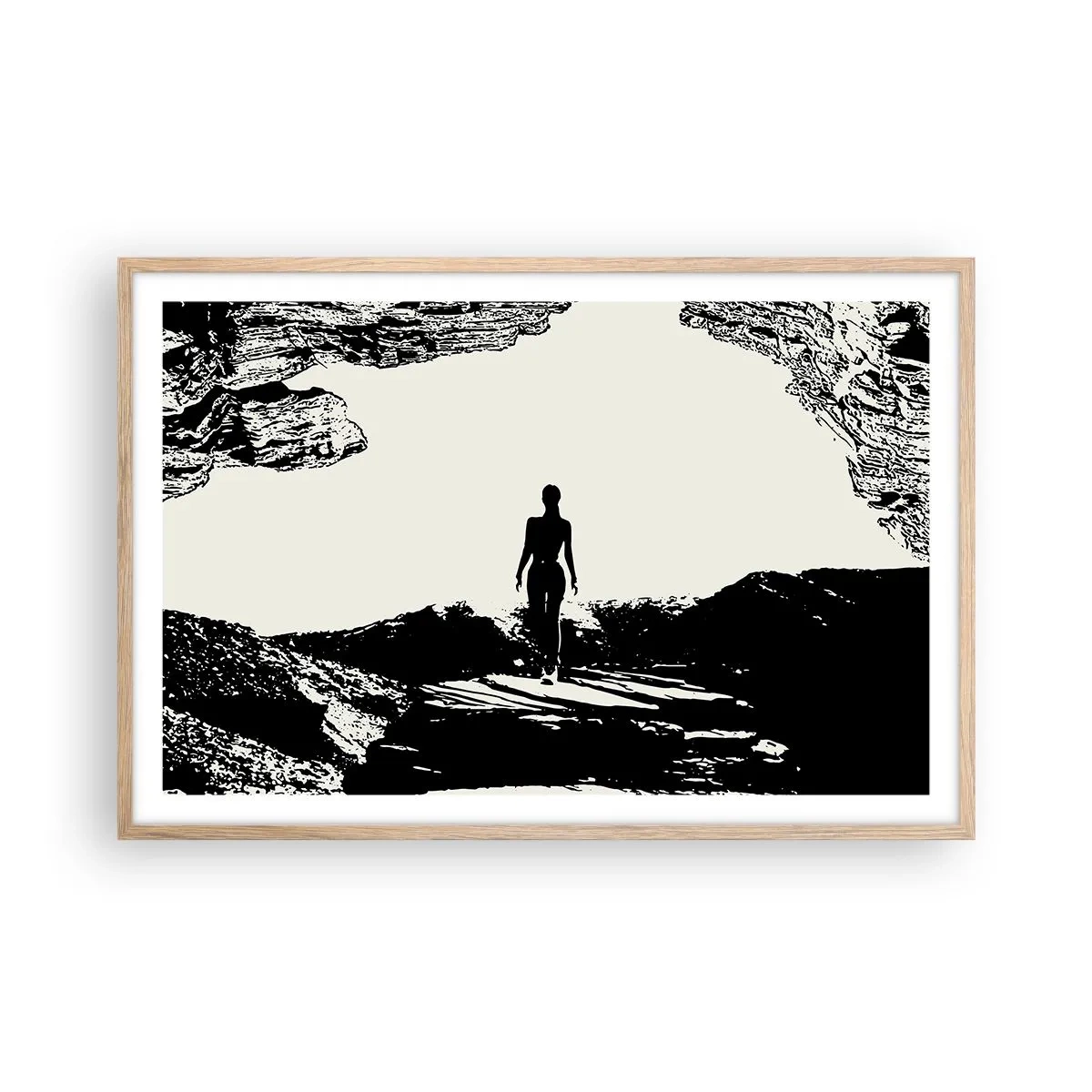 Affiche dans un chêne clair - Poster - Nouveau look - 91x61 cm