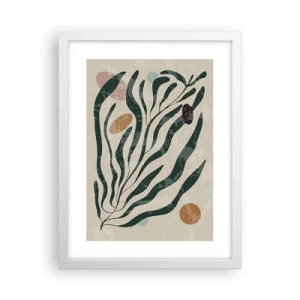 Affiche dans un cadre blanc - Poster - Parmi la verdure - 30x40 cm