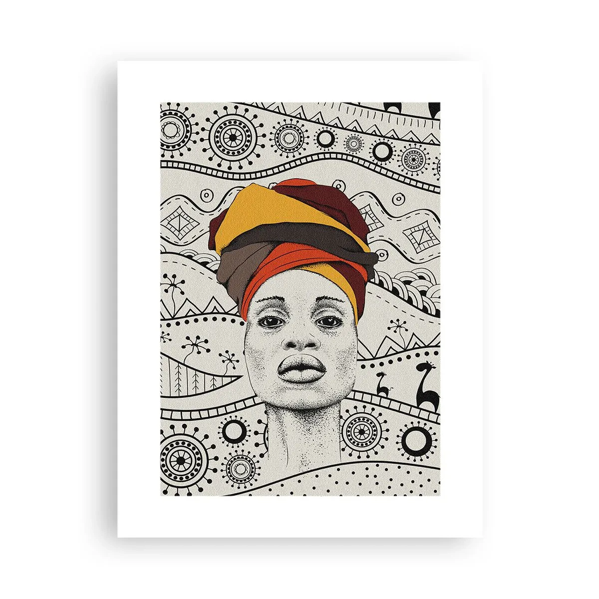 Affiche - Poster - Portrait Africain - 30x40 cm