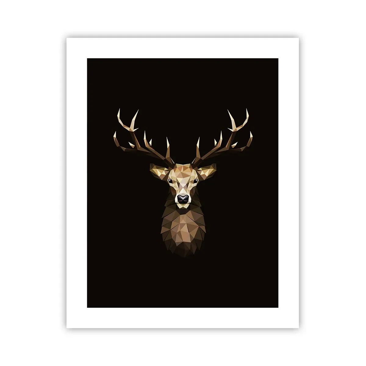 Affiche - Poster - Cerf cubique - 40x50 cm