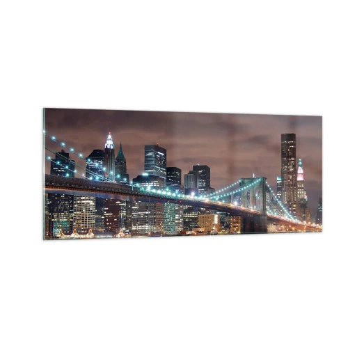 Impression sur verre - Image sur verre - Lumières des grandes villes - 100x40 cm