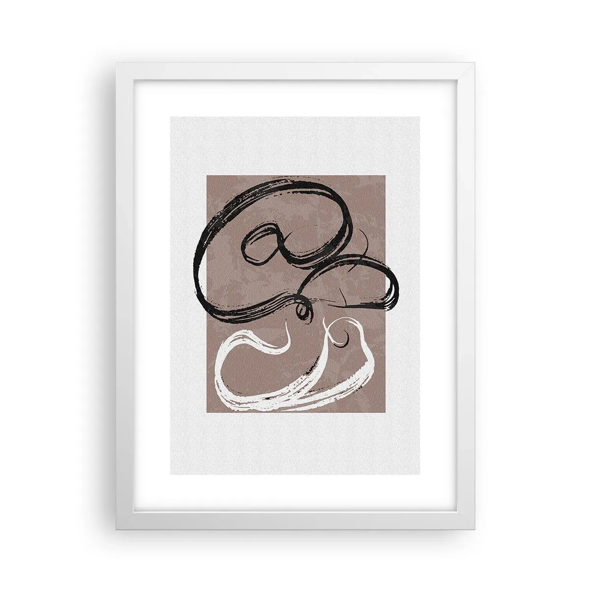 Affiche dans un cadre blanc - Poster - Composition – la recherche de la plénitude - 30x40 cm