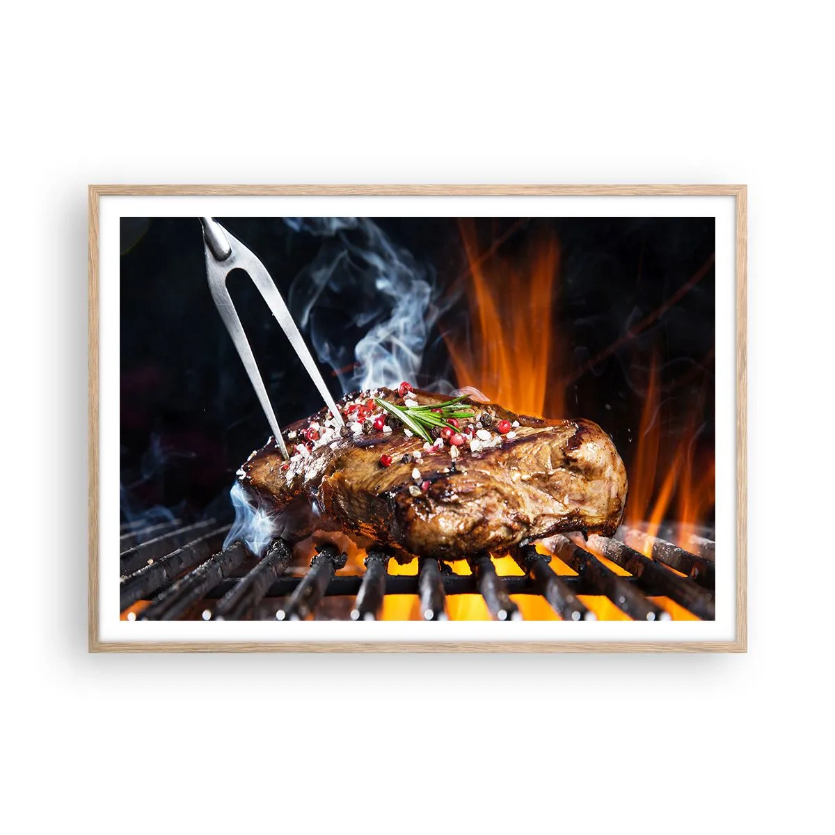 Affiche dans un chêne clair - Poster - Juteux et parfumé - 100x70 cm