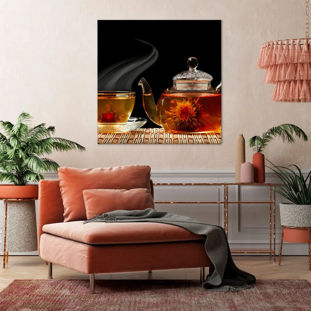 Impression sur toile - Image sur toile - La magie et l'art de l'infusion du thé - 50x50 cm