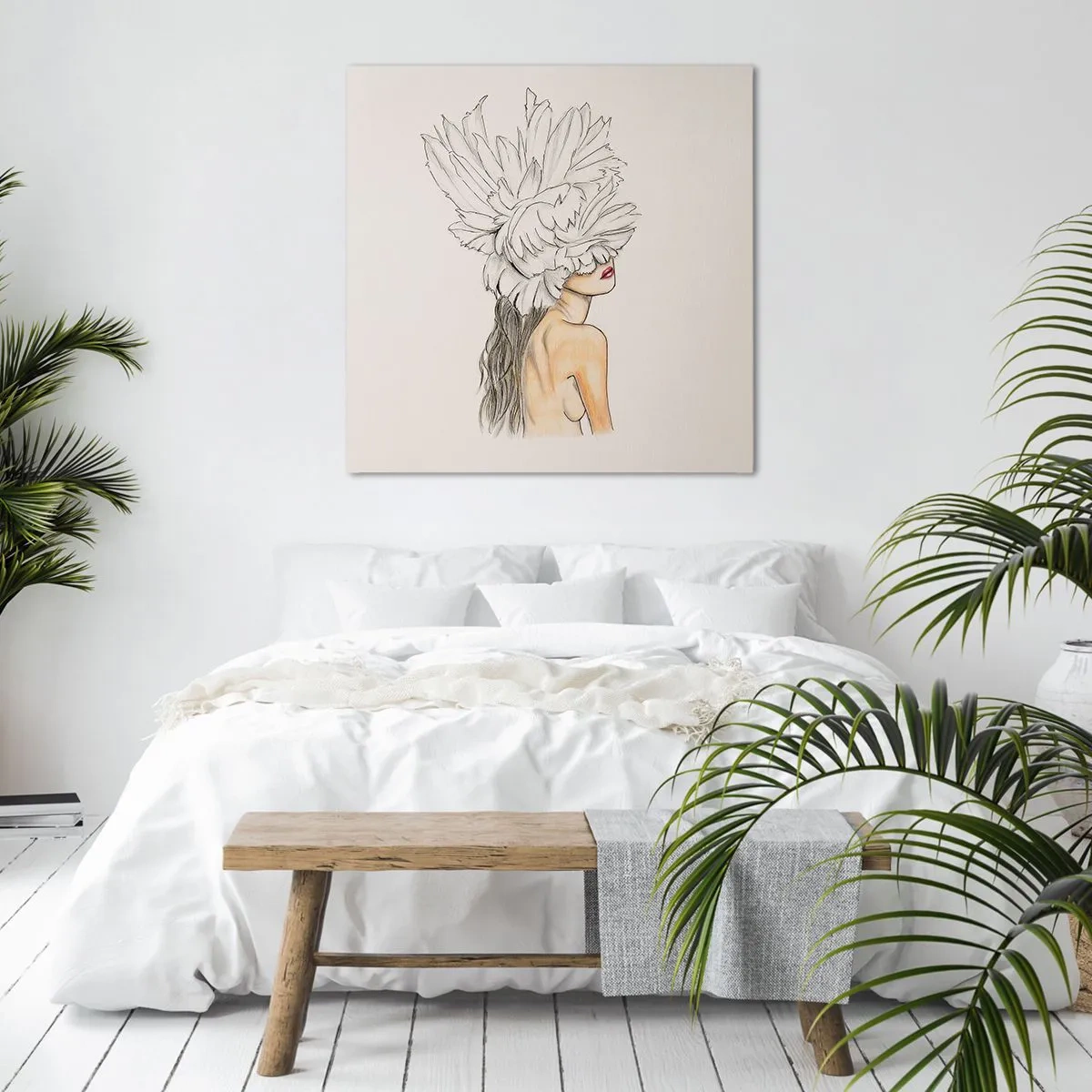 Impression sur toile - Image sur toile - Beauté couronnée - 40x40 cm