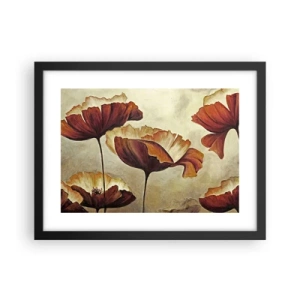 Affiche dans un cadre noir - Poster - À la lisière des champs - 40x30 cm