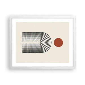 Affiche dans un cadre blanc - Poster - Le magnétisme des formes et des couleurs - 50x40 cm