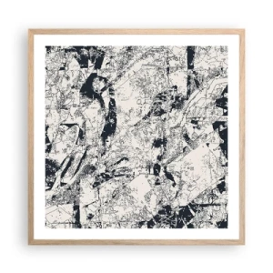 Affiche dans un chêne clair - Poster - Interpénétration des contraires - 60x60 cm