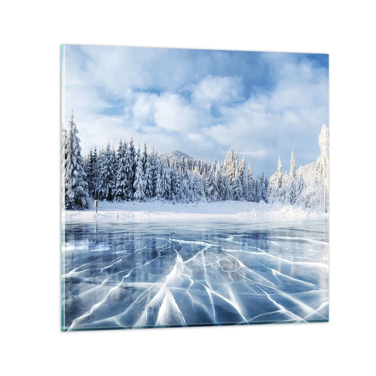 Impression sur verre - Image sur verre - Vue éblouissante et cristalline - 30x30 cm
