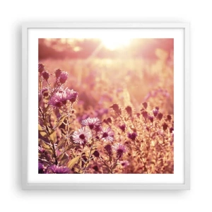 Affiche dans un cadre blanc - Poster - Avant que l'été ne parte - 50x50 cm