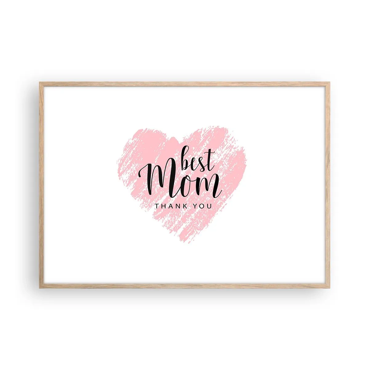 Affiche dans un chêne clair - Poster - Toujours au bon moment - 100x70 cm