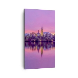 Impression sur toile - Image sur toile - Une île de conte de fées au crépuscule - 45x80 cm