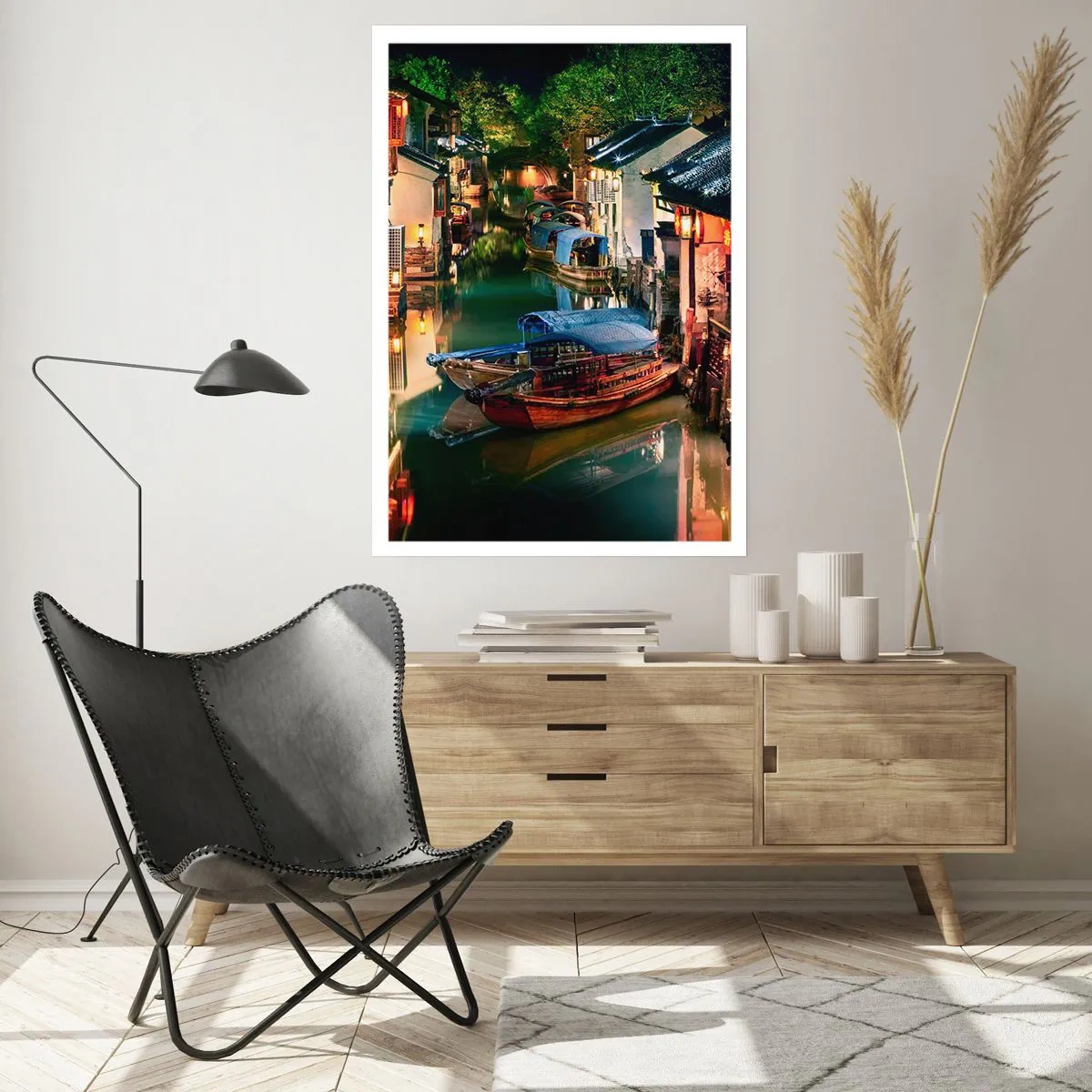 Affiche - Poster - Soirée dans une rue chinoise - 70x100 cm