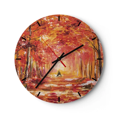 Horloge murale - Pendule murale - Forêt de cuivre - 40x40 cm