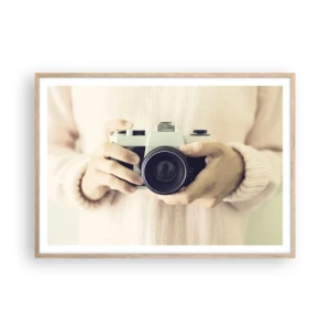 Affiche dans un chêne clair - Poster - Pour voir plus ... - 100x70 cm