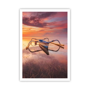 Affiche - Poster - Le calme d'une soirée tropicale - 70x100 cm