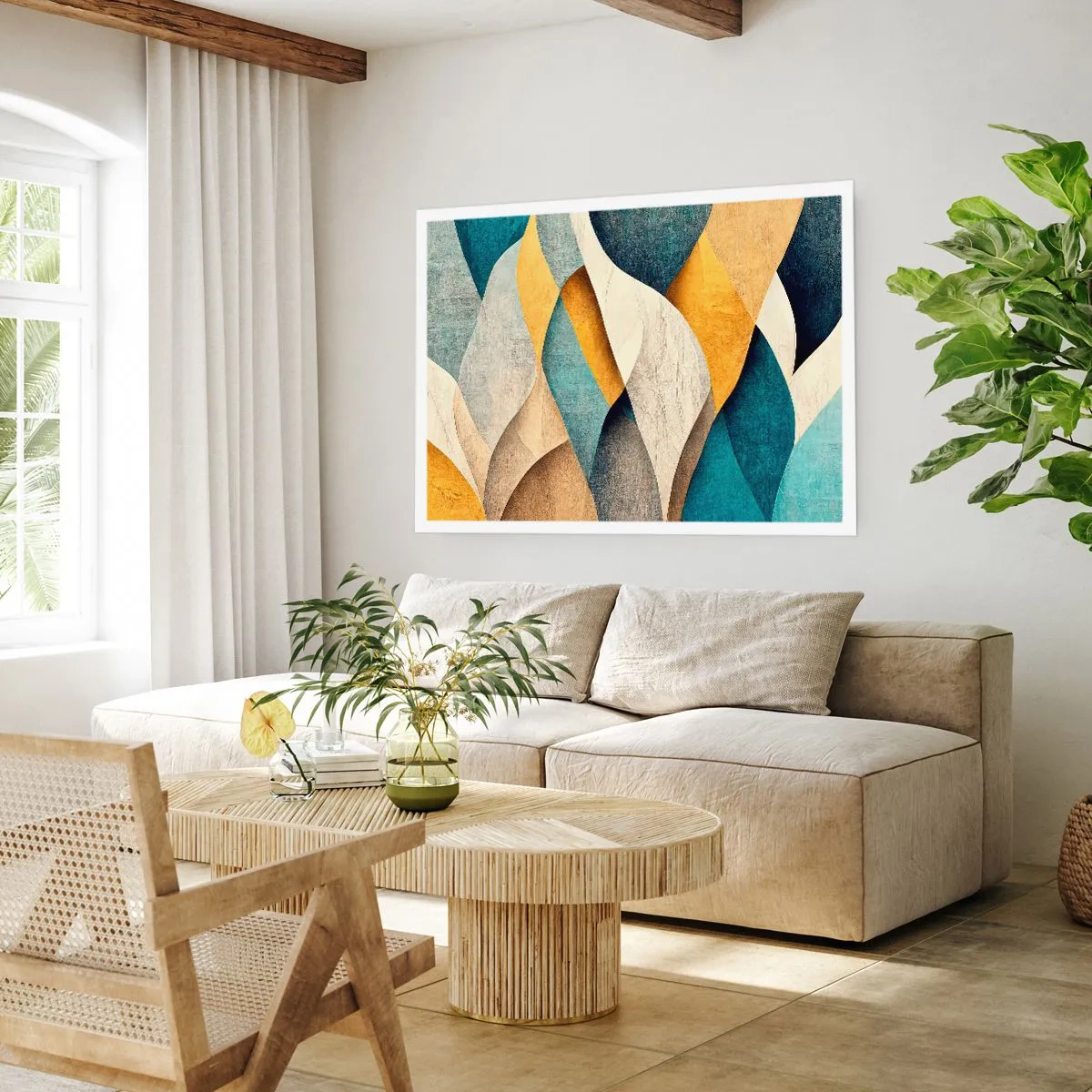 Affiche - Poster - Rythme et vague - 50x40 cm