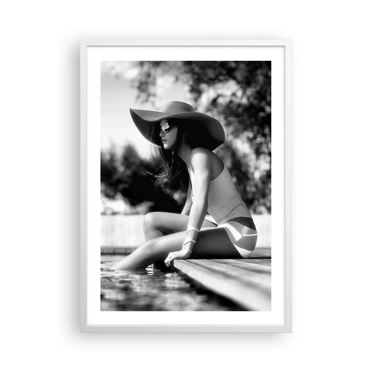 Affiche dans un cadre blanc - Poster - Rêve d'été - 50x70 cm