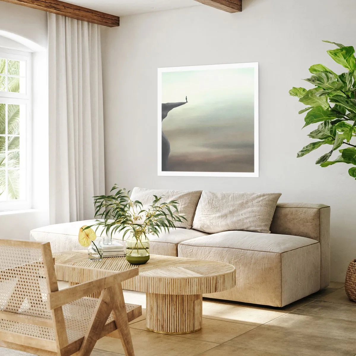 Affiche - Poster - Tout en haut, bien entendu! - 30x30 cm