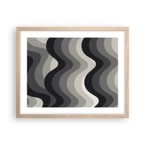 Affiche dans un chêne clair - Poster - Vague après vague - 50x40 cm