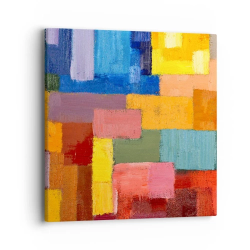 Impression sur toile - Image sur toile - Chacun est différent, tout est coloré - 40x40 cm