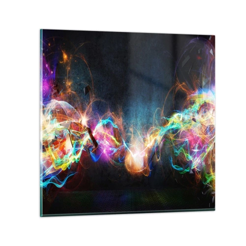 Impression sur verre - Image sur verre - Joyeusement contre l'obscurité - 30x30 cm